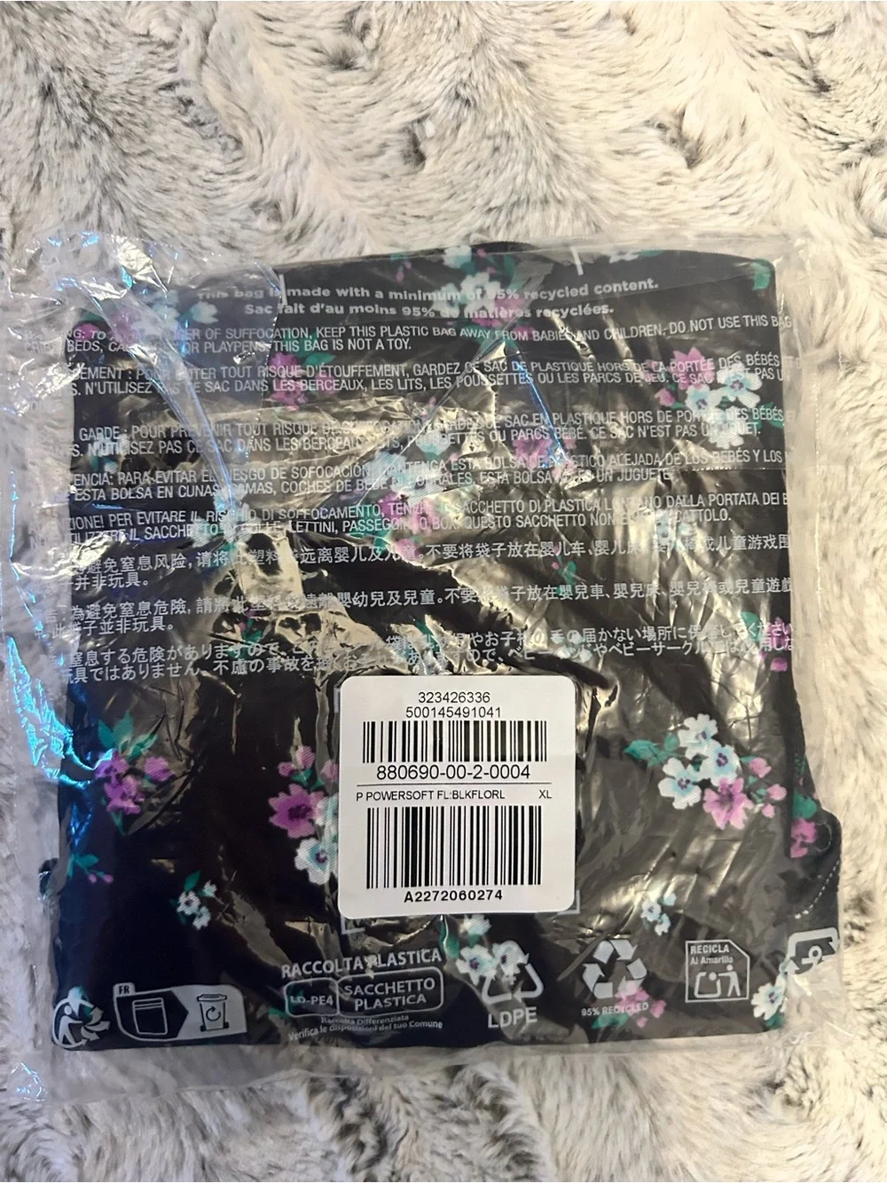 Old Navy Black Floral Circle Skort